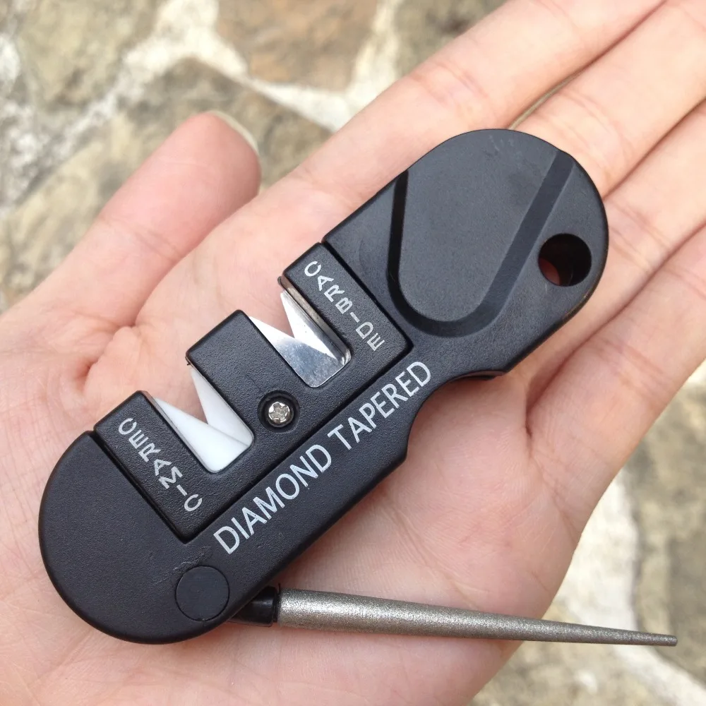 Pocket Knife Ceramic - Pengasah Pisau 4-in-1 Portabel dari Tungsten