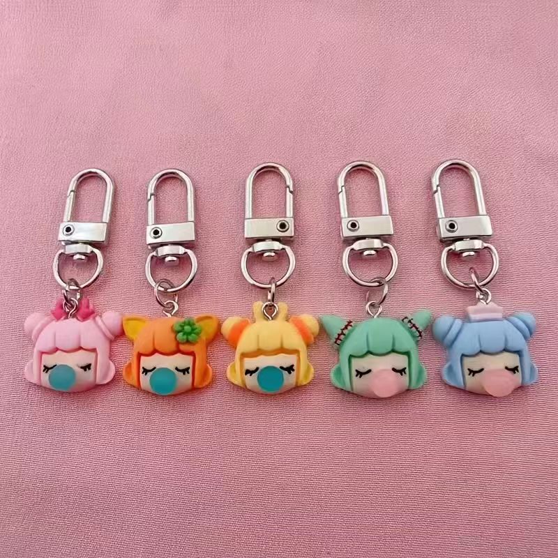 Carabiner Keychain - 5 buah gantungan kunci resin berbentuk