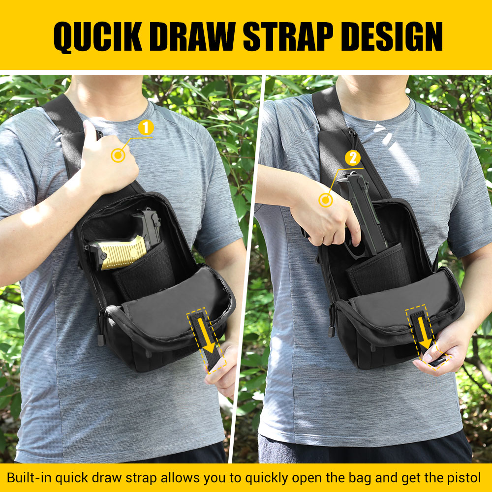 Tas Pistol Taktis Tas Penyimpa - Edc Carry Handgun ulasan dan harga