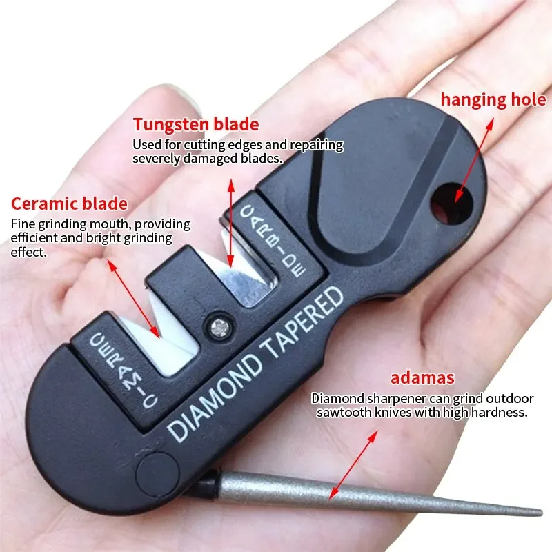 Pengasah Pisau Mini Portabel 4 - Pocket Knife Ceramic ulasan dan harga